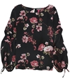 Vince Camuto Womens Tiered Sleeve Pullover Blouse black XS