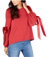 Vince Camuto Womens Tie Sleeve Pullover Blouse red L