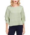 Vince Camuto Womens Tulip Pullover Blouse green XXS
