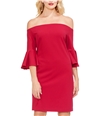 Vince Camuto Womens Bell-Sleeve Off-Shoulder Dress tropicalred XS