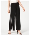 28th & Park Womens Rhinestone Trim Casual Wide Leg Pants black S/32