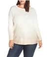 Vince Camuto Womens Ombre Foiled Pullover Sweater natural 2X