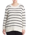 Vince Camuto Womens Chenille Pullover Sweater white 3X