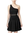 XOXO Womens Chain A-line Dress black 2XL