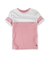 Ecko Unltd. Womens Colorblock Stripe Sleeve Basic T-Shirt candypink 2XL