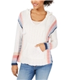 American Rag Womens Baja Stripe Hooded Sweater
