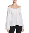 Ramy Brook Womens Liza Off the Shoulder Blouse white S