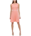 Tommy Hilfiger Womens Crepe Fit & Flare Scuba Dress brghtpink 16