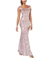 Betsy & Adam Womens Sequin Gown Dress, TW5