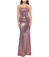 Betsy & Adam Womens Sequin Gown Dress pink 4