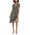 City Studio Womens Faux Wrap Cocktail Dress green 7