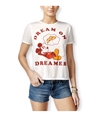 Mighty Fine Womens Mickey Mouse Dreamer Graphic T-Shirt cream XS