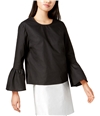 Glam Womens Bell Sleeve Knit Blouse black XS