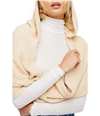Free People Womens Hooded Sweater Wrap Swing taupe One Size