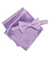 Alfani Mens Pocket Square Set Self-tied Bow Tie lilac One Size