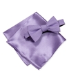 Alfani Mens Pocket Square Set Self-tied Bow Tie purple One Size