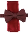 Alfani Mens Pocket Square Set Self-tied Bow Tie red One Size