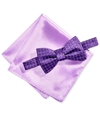 Alfani Mens Pre Tied Neck Tie Set purple One Size