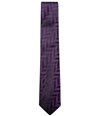 Alfani Mens Geometric Self-tied Necktie purple One Size