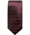 Alfani Mens Stripe Self-tied Necktie wine One Size