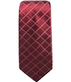 Alfani Mens Grid Self-tied Necktie red One Size