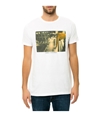 AMBIG Mens The Downtown Photo Graphic T-Shirt white L