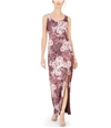 Adrianna Papell Womens Floral Gown Dress purple 12