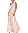 Adrianna Papell Womens Floral Gown One Shoulder Dress, TW2