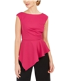 Adrianna Papell Womens Solid Sleeveless Blouse Top brightpur 14P