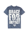 DC Comics Mens Brace For Impact Graphic T-Shirt navyheather S