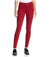 7 For All ManKind Womens Coated Skinny Fit Jeans darkred 25x28