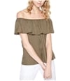Sanctuary Clothing Womens Misha Baby Doll Blouse fatigue XS