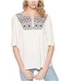 Sanctuary Clothing Womens Zambia Embroidered Knit Blouse