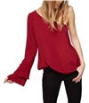 Sanctuary Clothing Womens Solid One Shoulder Blouse, TW2