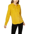 Sanctuary Clothing Womens Snap-Front Button Up Shirt harvestgld XS