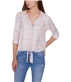 Sanctuary Clothing Womens Hayley Tie Front Button Up Shirt