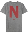 Adidas Mens University of Nebraska Graphic T-Shirt gray S