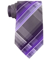 Geoffrey Beene Mens Fearless Plaid Self-tied Necktie purple Classic