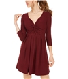 Planet Gold Womens Twist-Front A-Line Fit & Flare Dress