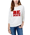 ban.do Womens Be Nice Pullover Sweater white S