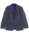 Ben Sherman Mens Plaid Two Button Blazer Jacket blueblk 40