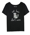 Skechers Womens Cat Hair Don't Care Graphic T-Shirt