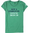 Reebok Womens Not A Stereotype/Be More Human Graphic T-Shirt green XS