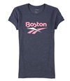 Reebok Womens Boston Logo Graphic T-Shirt navy XS