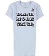 Reebok Womens Drink More Water Graphic T-Shirt ltblue M