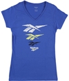 Reebok Womens Logo Graphic T-Shirt blue S