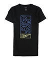 Reebok Womens 2-Tone Logo Graphic T-Shirt black S
