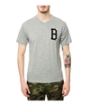 Black Scale Mens The B Logo V Neck Graphic T-Shirt grey 2XL