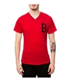 Black Scale Mens The B Logo V Neck Graphic T-Shirt red M