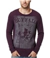 Buffalo David Bitton Mens Wicrane Print Pullover Sweater blackberry XL
